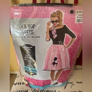 Sock Hop Sweetie 50's Retro Poodle Skirt Halloween Adult Costume Size Small